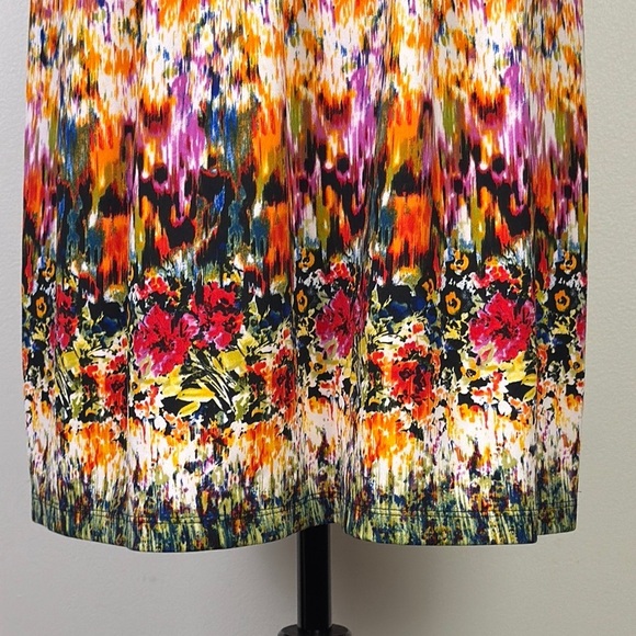 Cynthia Rowley watercolour floral sleeveless dress women’s size 10 - Picture 7 of 9